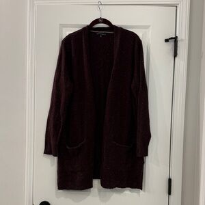 Deep Plum Long Cardigan